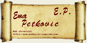 Ema Petković vizit kartica